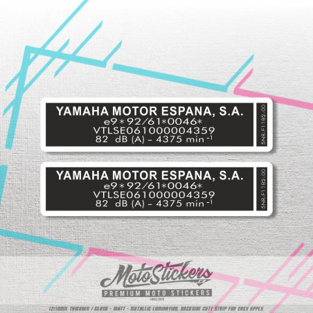 copy of Frame sticker repair - VIN label - Yamaha 97x23mm