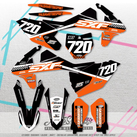 KTM SX / SXF 125, 250, 450 2016 - 2018 stickers kit graphic