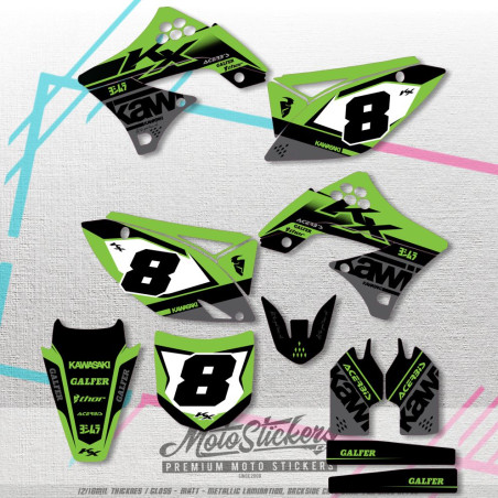 Kawasaki KXF KX450F 2011-2013 kompletní samolepky