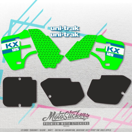 Kawasaki KX 125 1988 - 1989 stickers kit graphic