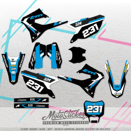 TM MX 250 300 450 530 2022 2023 2024 2025 - stickers kit graphic 4stroke