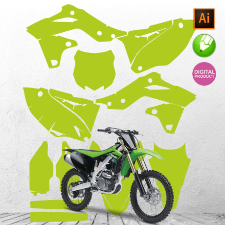 KAWASAKI KXF KX-F 250 2013-2016 motocross templates 1:1 pdf