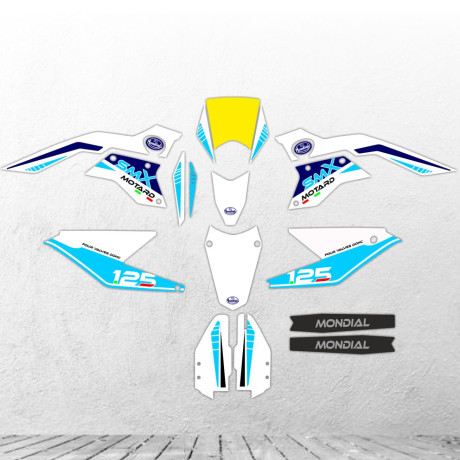 F.B Mondial SMX 125i stickers set replica (special white)