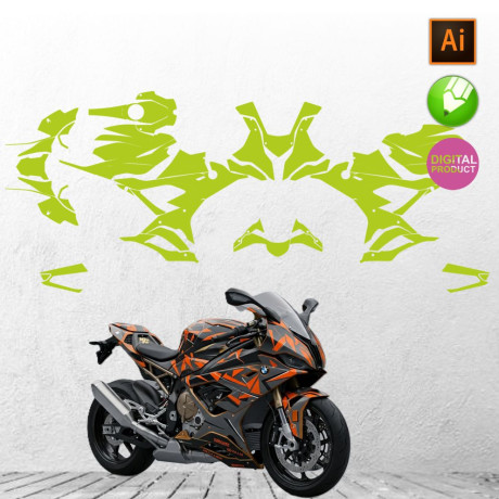 BMW S1000R 2020 Vector Graphics MX Template 1:1