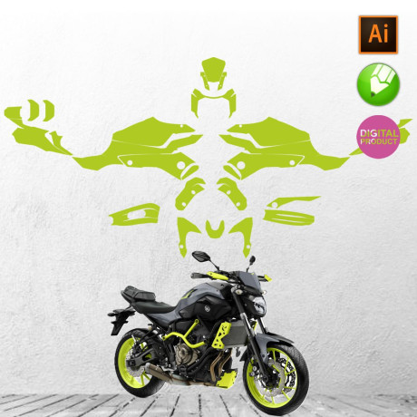 YAMAHA MT 07 2014-2017 TEMPLATE 1:1 pdf