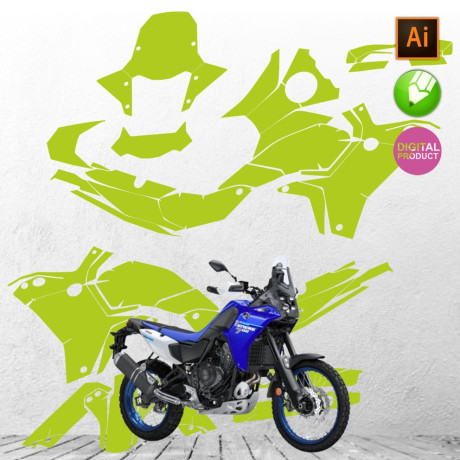 YAMAHA T700 TENERE 2025-2026 motokrosové tvarové šablony 1:1 pdf