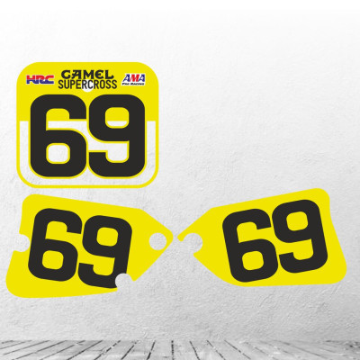 HONDA CR 125 1993-1994 CR 250 1992-1994 sticker set for number plates