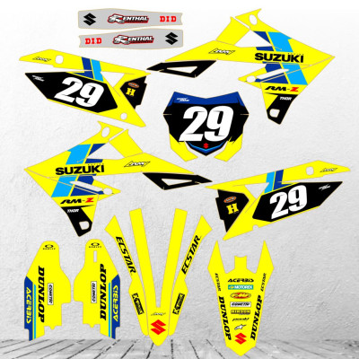 SUZUKI RMZ RM-Z 450 2018-2026 RM-Z 250 2019-2026 vlastní sada samolep