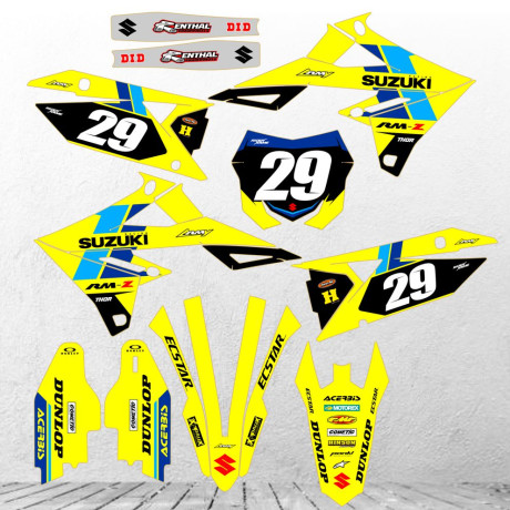SUZUKI RMZ RM-Z 450 2018-2026 RM-Z 250 2019-2026 vlastní sada samolep