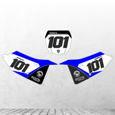 YAMAHA YZ125 & YZ250 2022 - 2023 custom motocross sticker set only numbers plates