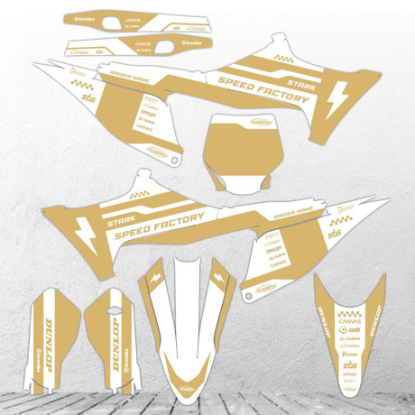 STARK VARG MX FUTURE 2024 - 2026 custom graphics kit stickers (gold color)