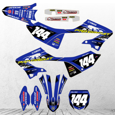 YAMAHA YZ125 & YZ250 2022 - 2023 custom motocross sticker set