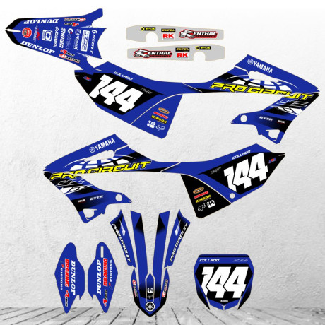 YAMAHA YZ125 & YZ250 2022 - 2023 sada motokrosových samolep