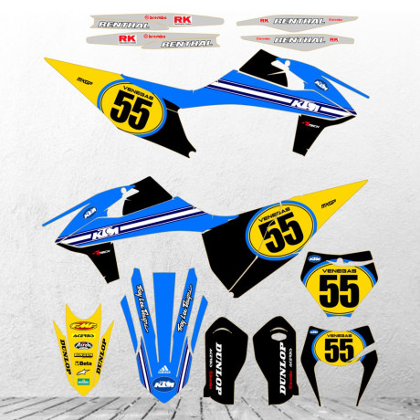 KTM SX / SXF EXC 125, 250, 450 2019 - 2022 stickers kit graphic