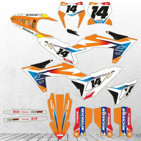 KTM SX / SXF / XC / XCF 2023-2024 & EXC-F / XCF-W /XC-W 2024-2025 kompletní sada samolep