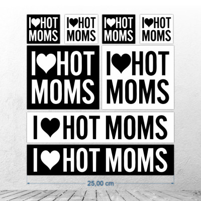 I love hot moms sada velikost 250mm, silná samolepa