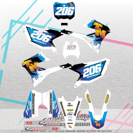TM MX 250 300 450 530 2022 2023 2024 2025 - stickers kit graphic 4stroke (2 exhaust)