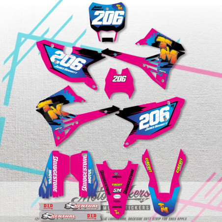 TM MX 250 300 450 530 2022 2023 2024 2025 - stickers kit graphic 4stroke (2 exhaust)