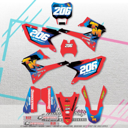 TM MX 250 300 450 530 2022 2023 2024 2025 - stickers kit graphic 4stroke (2 exhaust)