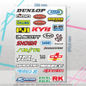 Sticker set for motocross - thick version, size 250x370mm