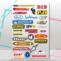 Sticker set for motocross - thick version, size 250x370mm