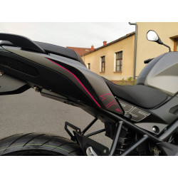 Benelli BN 125 2023 stickers kit (clear background/magneta/silver,black) with rims stickers
