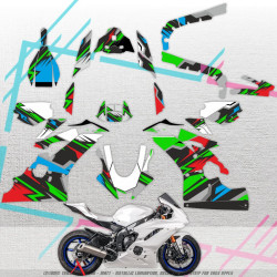 YAMAHA R6 2017-2024 - Bikeplast kapoty + rám + Motoforza nádrž - tvarové šablony 1:1 PDF DOWNLOAD