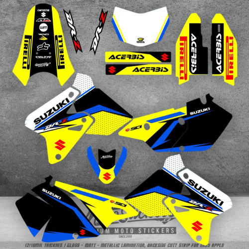 Suzuki DRZ 400 custom stickers set