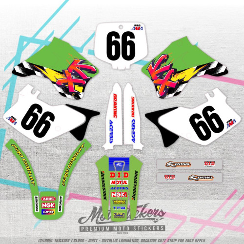 Kawasaki KX 125 250 1994 1995 1996 1997 1998 stickers kit graphic