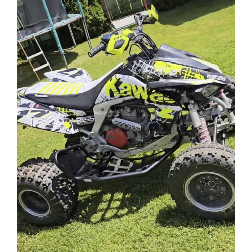 Kawasaki KFX 450 graphic kit - stickers (flou - safety yellow/black)