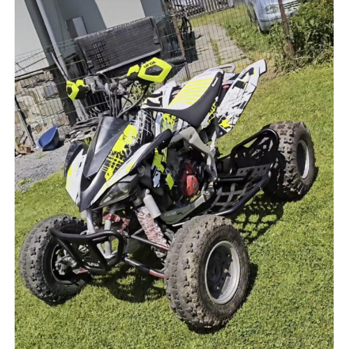 Kawasaki KFX 450 graphic kit - stickers (flou - safety yellow/black)