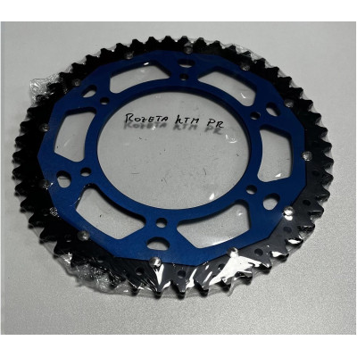 rozeta pasuje na YZ/YZF/Fantic 50z alu/ocel modrá/černá