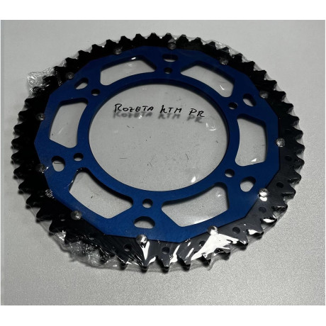 rozeta pasuje na YZ/YZF/Fantic 50z alu/ocel modrá/černá