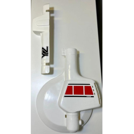 Kryt předního kotouče VINTAGE pasuje na YZ 125/250/490 konec 80. let bílá
