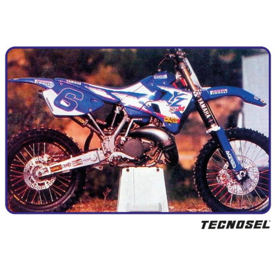 potah sedla pro YZ 96-99 Team Yamaha 98 modrá/bílá