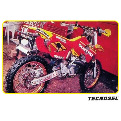 potah sedla pro RM 96-98  Team Suzuki 98 červená/žlutá