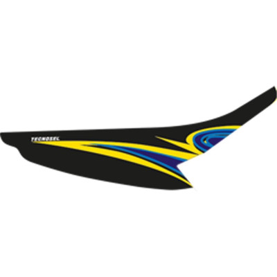 potah sedla RM 01-08  Team Suzuki 01 černá/žlutá/modrá