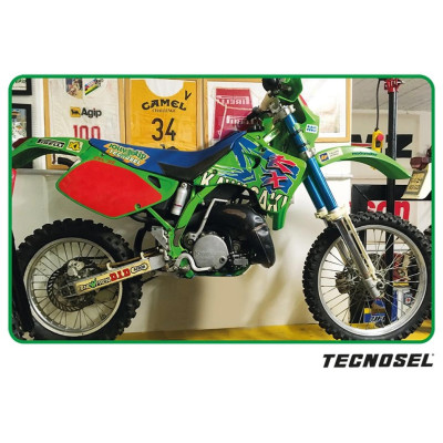 potah sedla pro KX 92-93 Team Kawasaki 93 modrá