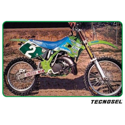 potah sedla pro KX 94-98 TEAM KAWASAKI 97 modrá