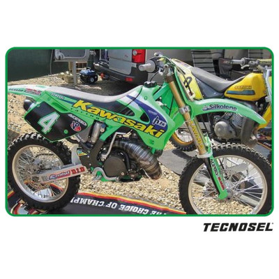 potah sedla pro KX 94-98 Team Kawasaki 98 zelená/černá