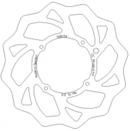 Přední brzdový kotouč pasuje na KTM SX 85 13-16 / HQ TC 85 14-16 240mm