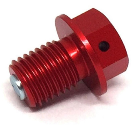 Magnetický výpustný šroub pasuje na  Honda CRF250R / 04-09 + CRF250X / 04-12 červená