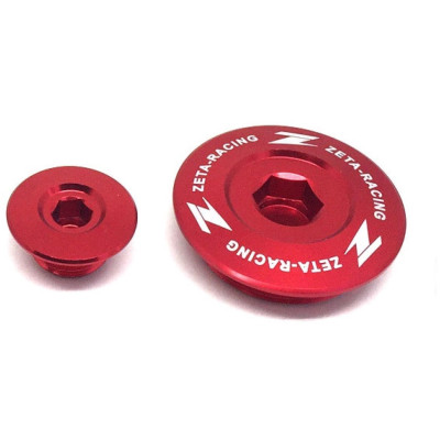 Zátky motoru ZETA Kawasaki KXF450 / 09-18 + KXF250 / 11-20 + KLX450R / 08-15 červená