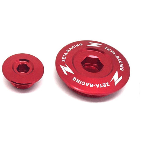 Zátky motoru ZETA Kawasaki KXF450 / 09-18 + KXF250 / 11-20 + KLX450R / 08-15 červená