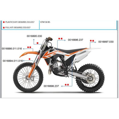 Plastový kit Acerbis pro KTM SX 85/13/17 replica 17 replica 17