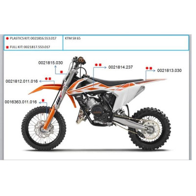 Plastový kit Acerbis pro  KTM SX 65 16/23 replica 18 replica 18
