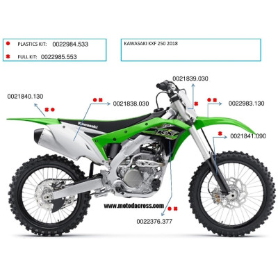 Plastový kit Acerbis pro KAWASAKI KXF 250/18 replica 18 replica 18
