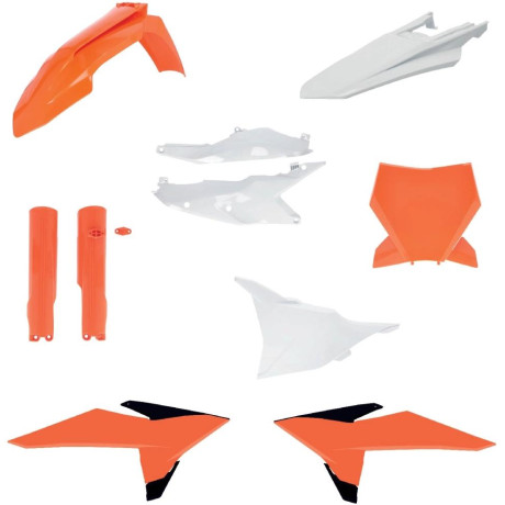 plastový full kit pasuje na   SX/SXF 25- oranž/bílá