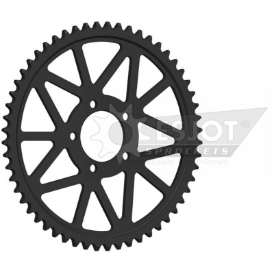 rozeta Factory pasuje na Sur-ron LBX/L1E/Youth 56 zubů ALU černá