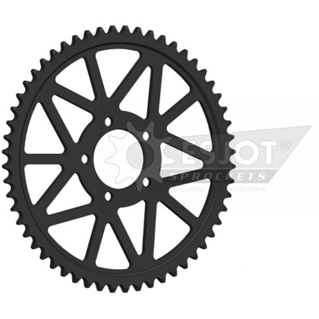 rozeta Factory pasuje na Sur-ron LBX/L1E/Youth 58 zubů ALU černá